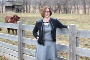 Kristin Svyantek Garvey Executive Director Indiana Commission for Women Add some sophistication to a back and white outfit with touches of leather. (Jacket, BB Dakota, $88; dress, Katherine Barclay, $218; Profile Boutique; black pumps, stylist’s private collection) 