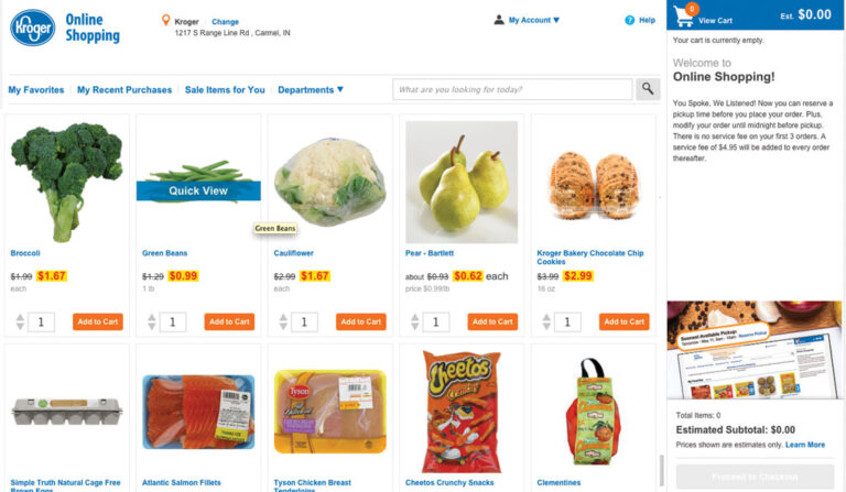 Kroger launches online ordering at select stores