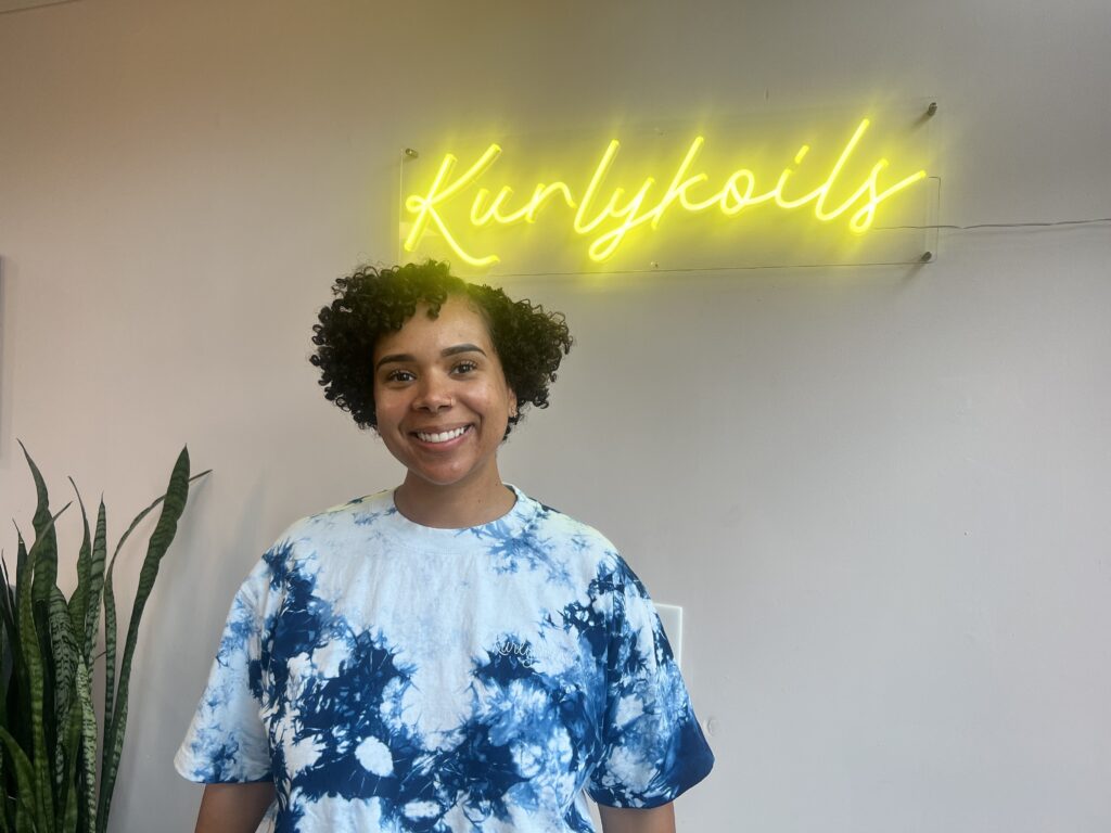 Britteny Davidson is the owner of Kurlykoils, a forward-thinking salon with a mission to help people embrace their natural hair (Photo/ Jade Jackson) Getting down to the root of the problem 