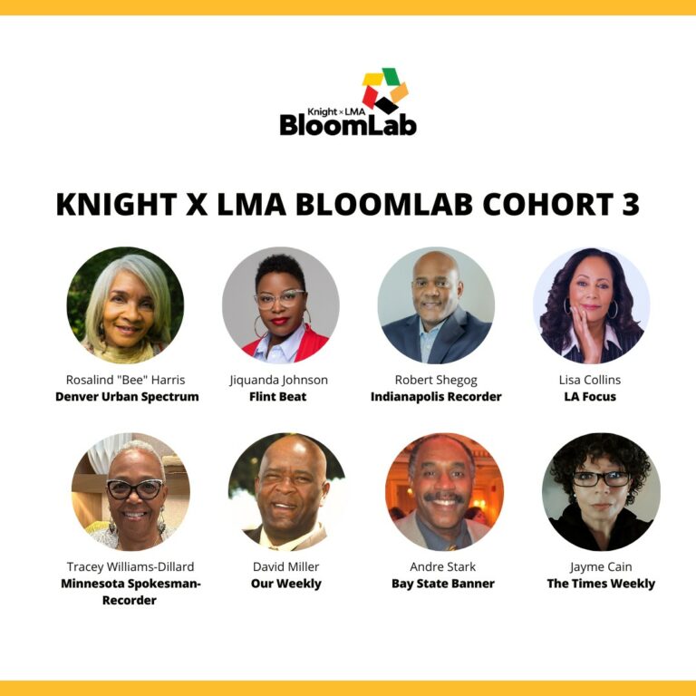 Indianapolis Recorder selected for Knight x LMA BloomLab