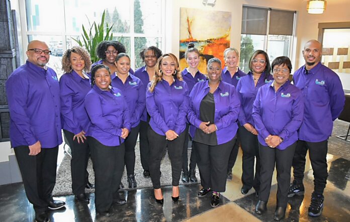 A photo of the team members at Nyla Nova STEMversity, CEO and Founder Nakeisha Washington is pictured in the center. (Photo provided/Nyla Nova STEMversity)