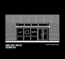 drawing of storefront